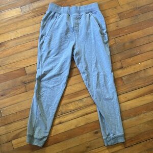 Lululemon Men Gray Jogger Sweatpants Medium Zipper Pockets